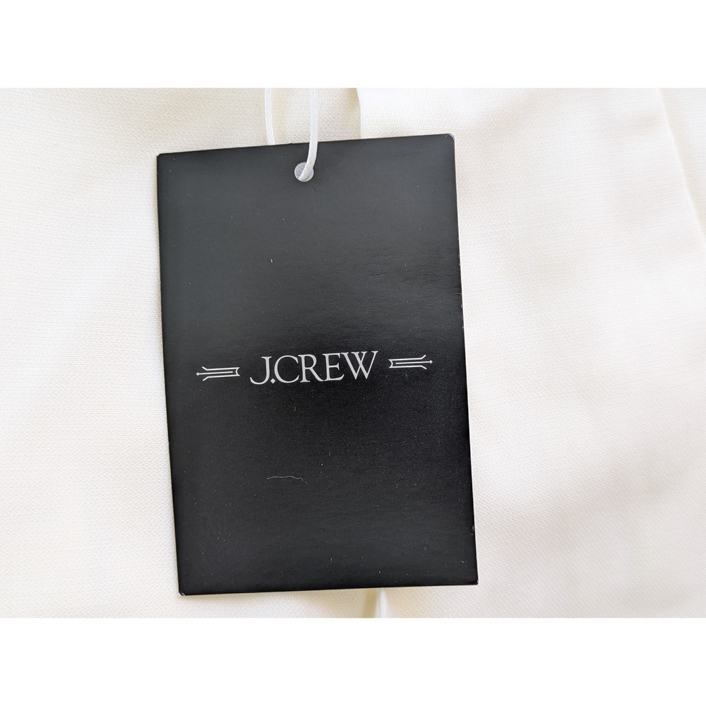 J. Crew Collection high-rise Portia pant tuxedo wool Sze 00 Ivory NWT $220 CF810 - Picture 7 of 10